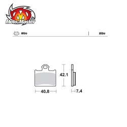 Pastilhas de Travão Trás Nitro Moto Master SX 85 2011- TC85 2014-