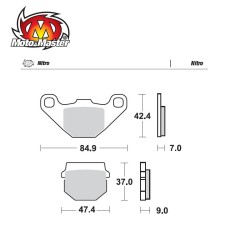 Rear Brake Pads Nitro Moto Master RM80 90-01 RM85 02-04