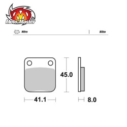 Pastilhas de Travão Trás Nitro Moto Master RM65 03-07 KX65 00-23