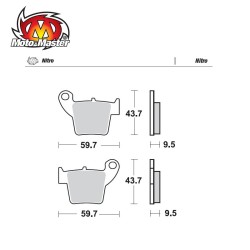 Pastilhas de Travão Trás Nitro Moto Master CR125-250 CRF450