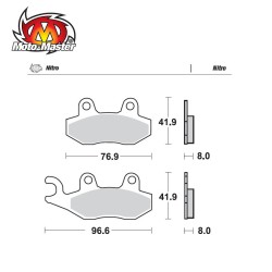 Pastilhas de Travão Frente Nitro Moto Master LTR450/ YFZ450 FRENTE ESQ