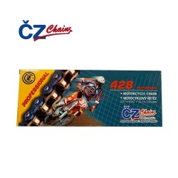 Corrente CZ 428 MX Dourado 128 Elos