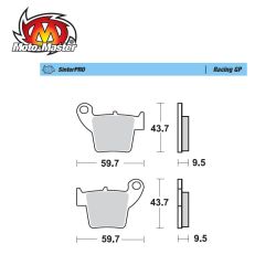 Pastilhas de Travão Trás Racing GP Moto Master CR125-250 CRF450