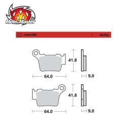 Pastilhas de Travão Trás Racing  Moto Master KTM SX200-250-450