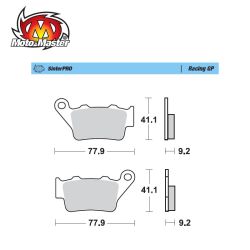 Pastilhas de Travão Trás Racing GP Moto Master XR600 KTM125-200-250-300-35