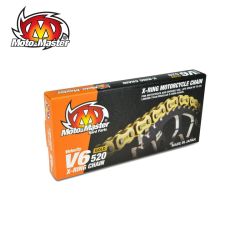 Corrente Moto Master 520 X-RING 120 Elos Dourada V6