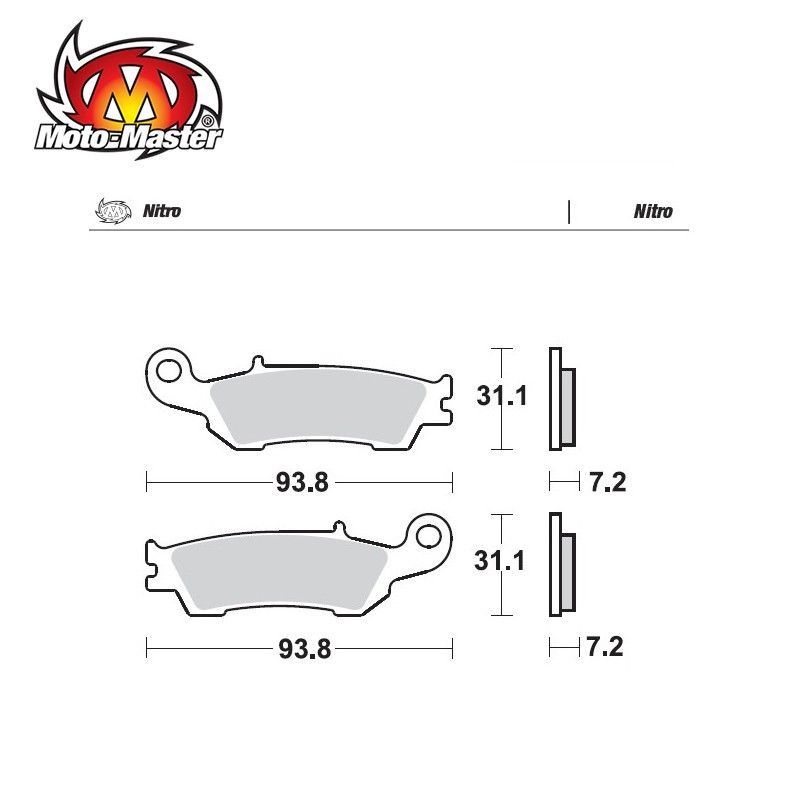 Front Brake Pads Nitro Moto Master YZ125/250 08- WRF250 17-