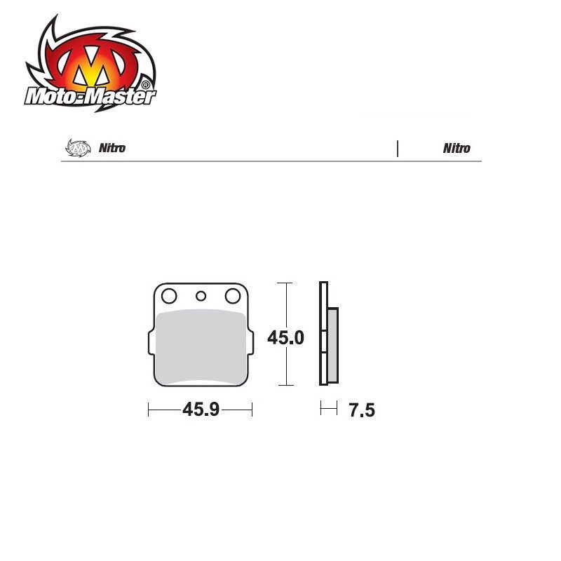 Pastilhas de Travão Trás Nitro Moto Master YZ80/85 WARRIOR KX85