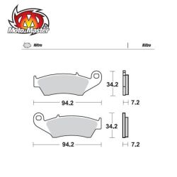 Pastilhas de Travão Frente Nitro Moto Master CR125-250 CRF450