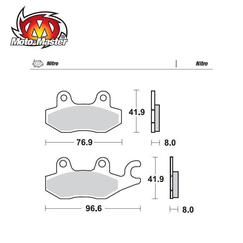 Pastilhas de Travão Trás Nitro Moto Master YAMAHA Rhino 660 05-07