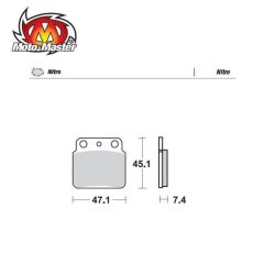 Pastilhas de Travão Trás Nitro Moto Master LTZ400 02-13 LTR450 06-11