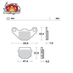 Pastilhas de Travão Trás Nitro Moto Master RM80 90-01 RM85 02-04