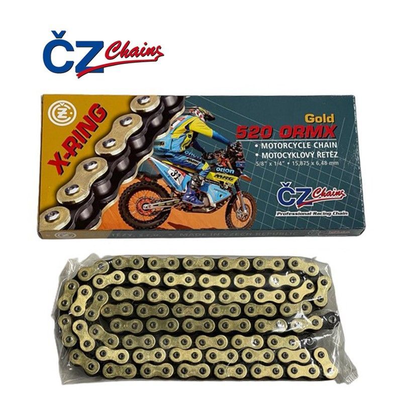 CZ Gold Chain 520 ORMX 116 LINKS