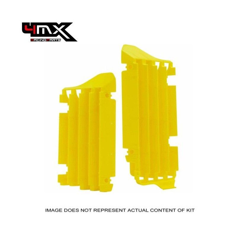 4MX Yellow Radiator Louvers Suzuki RM125 01-08 RM250 96-06 DRZ400 00-23