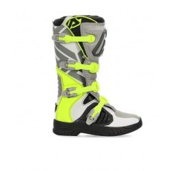 Par Botas Acerbis X-Team Cinza/ Amarelo Fluorescente