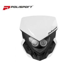 Polisport Headlight Lookos Evo with Battery Withe/Black