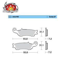 Front Brake Pads Racing GP Moto Master YZ125/250 08- WRF250 17-