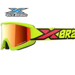 EKS Goggles Flat Out Yellow, Black, & Fire Red