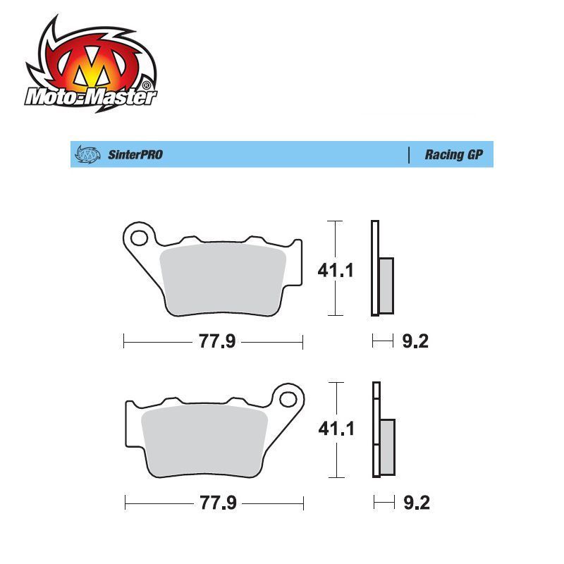 Pastilhas de Travão Trás Racing GP Moto Master XR600 KTM125-200-250-300-35