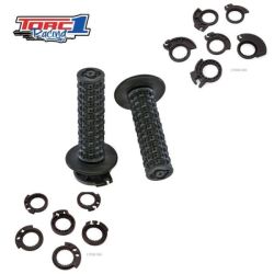 Punhos Torc1 Racing Defy MX Enduro Lock-on Kev-Tec Preto