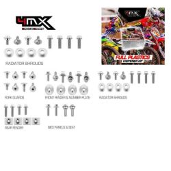 Full Plastic Fastener Kit 4MX Honda CRF250R 10-13 CRF450R 09-12 42pcs