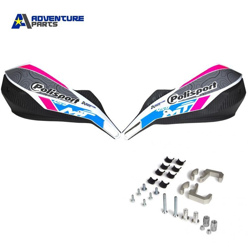 Proteções de Mão Adventure Parts CFMOTO 450 MT Rosa/Azul