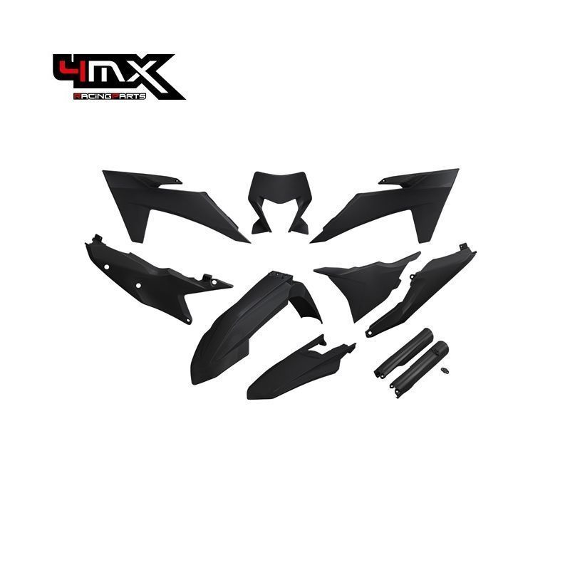 Kit Plásticos Completo 4MX KTM EXC/EXC-F 125-500 TBI 2024 Preto