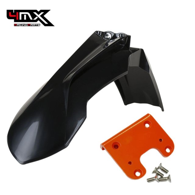 Adaptador + Guarda-Lamas Frente Preto 4MX KTM EXC 125/200 14-16 SXF 250/350/450 13-15