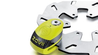 Cadeado de Disco c/ Alarme Zovii Amarelo Fluo