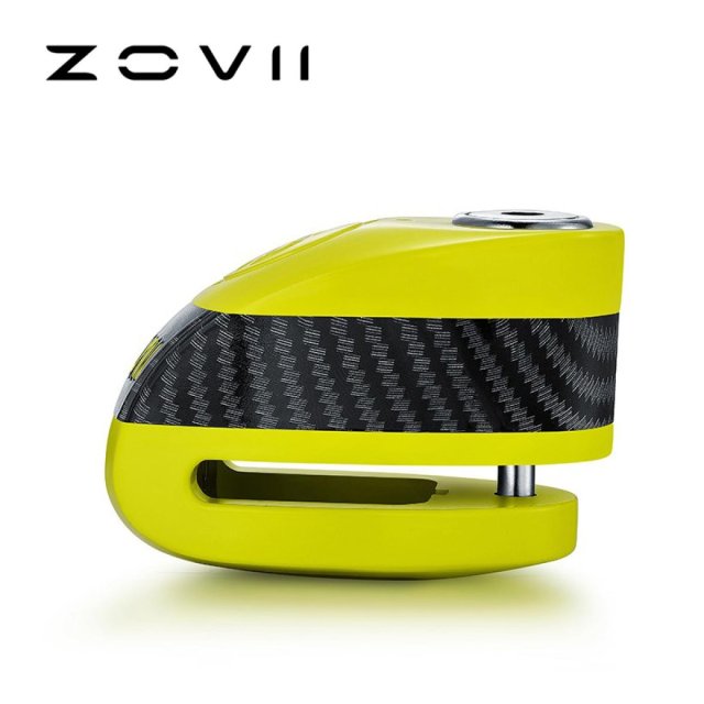 Cadeado de Disco c/ Alarme Zovii Amarelo Fluo