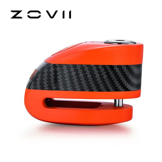 Cadeado de Disco c/ Alarme Zovii Laranja Fluo