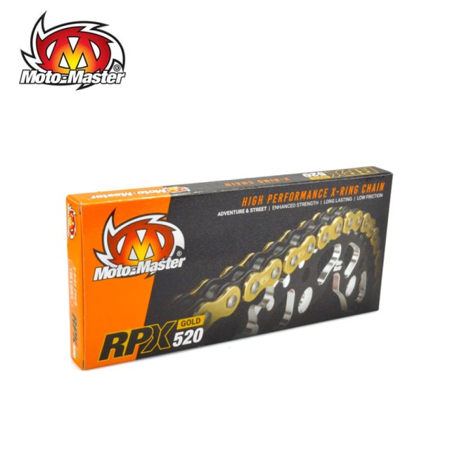 Moto Master Chain RPX-520 X-Ring 128 Links Gold
