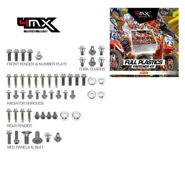 Kit Parafusos p/ Plásticos 4MX KTM SX/SXF 125-450 16-23 EXC/EXC-F 17-23 50pcs