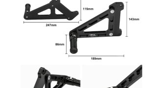 4MX Passenger Foot Pegs Kit KTM SX/SXF 23-25 EXC/EXC-F 24-25